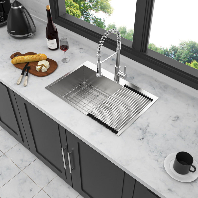 Stainless Steel Drop In Kitchen Sink, Topmount by HouseOfZazla