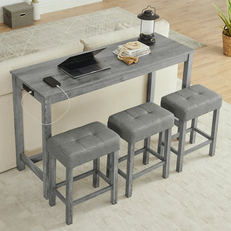 59 Inch Bar Table and Chair Set by HouseOfZazla