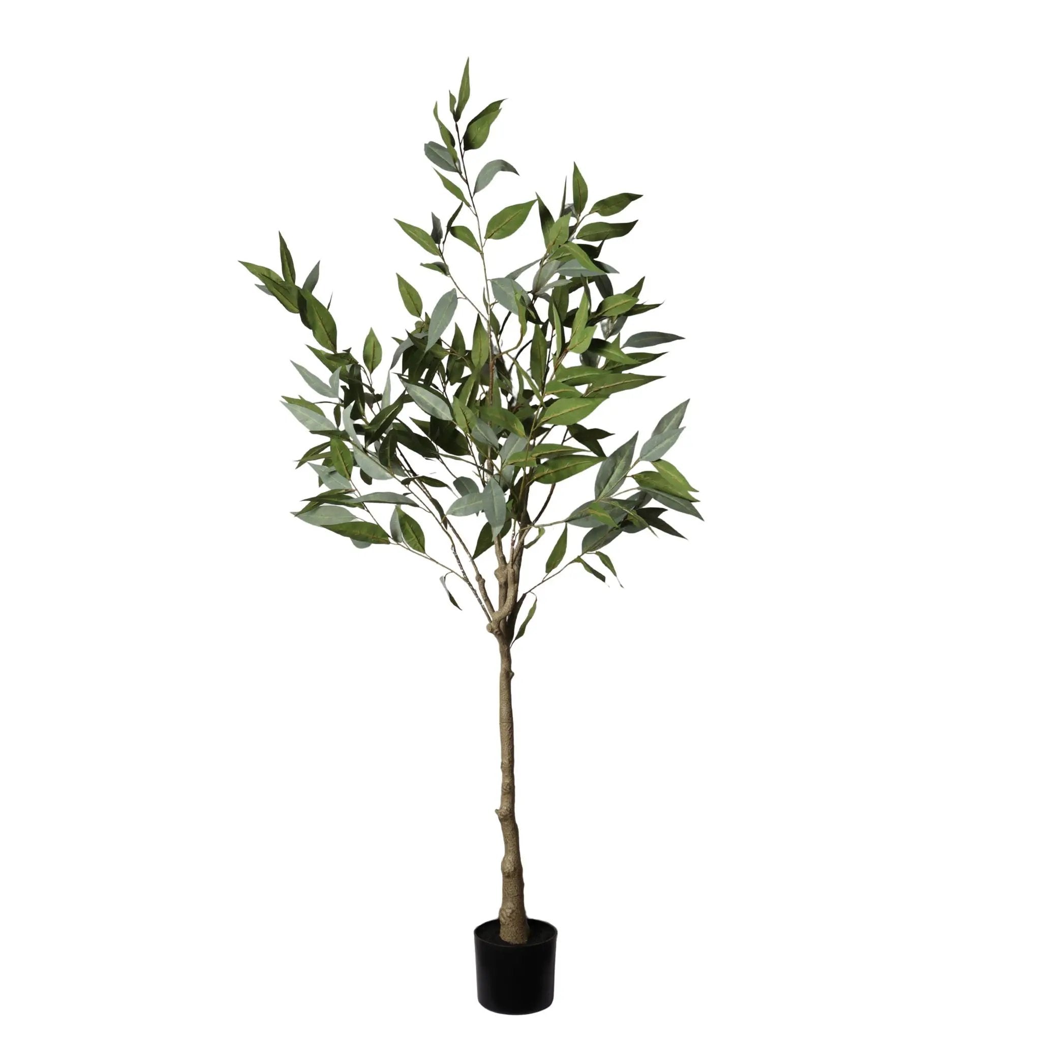 5Ft Realistic Artificial Eucalyptus Tree In Pot With Lush Leaves For Home Office Decor - Green Leaves by Unique Piece Furniture
