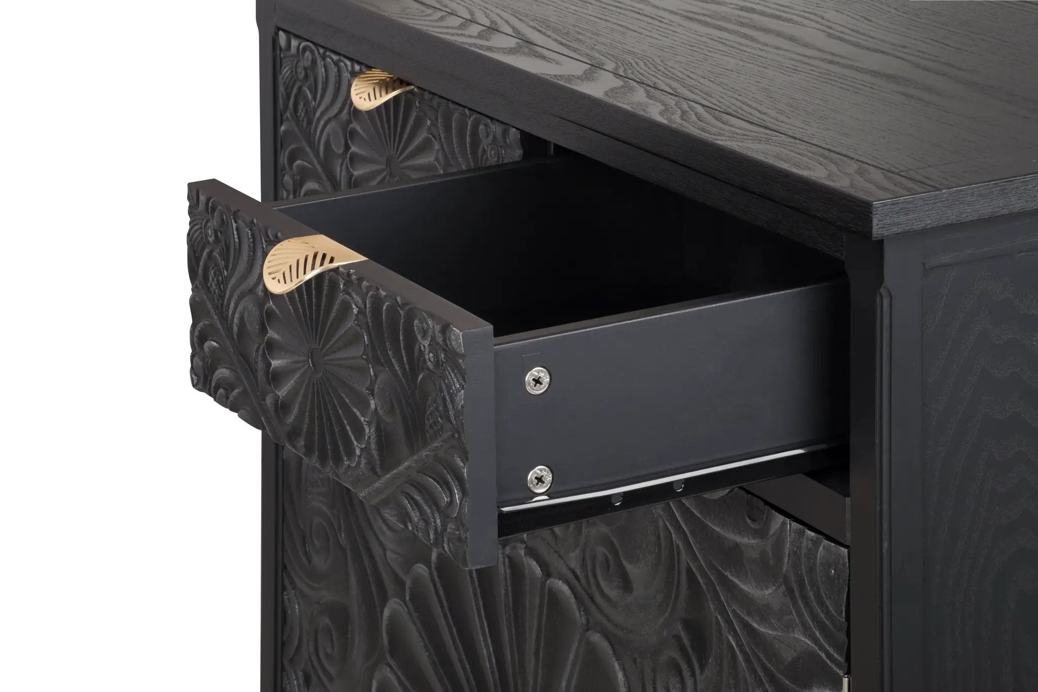 Hand-Carved Accent Cabinet by HouseOfZazla