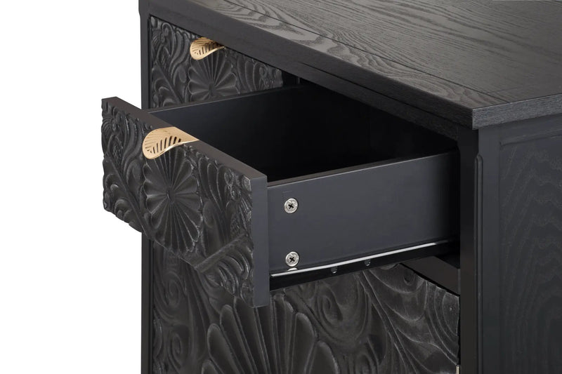 Hand-Carved Accent Cabinet by HouseOfZazla