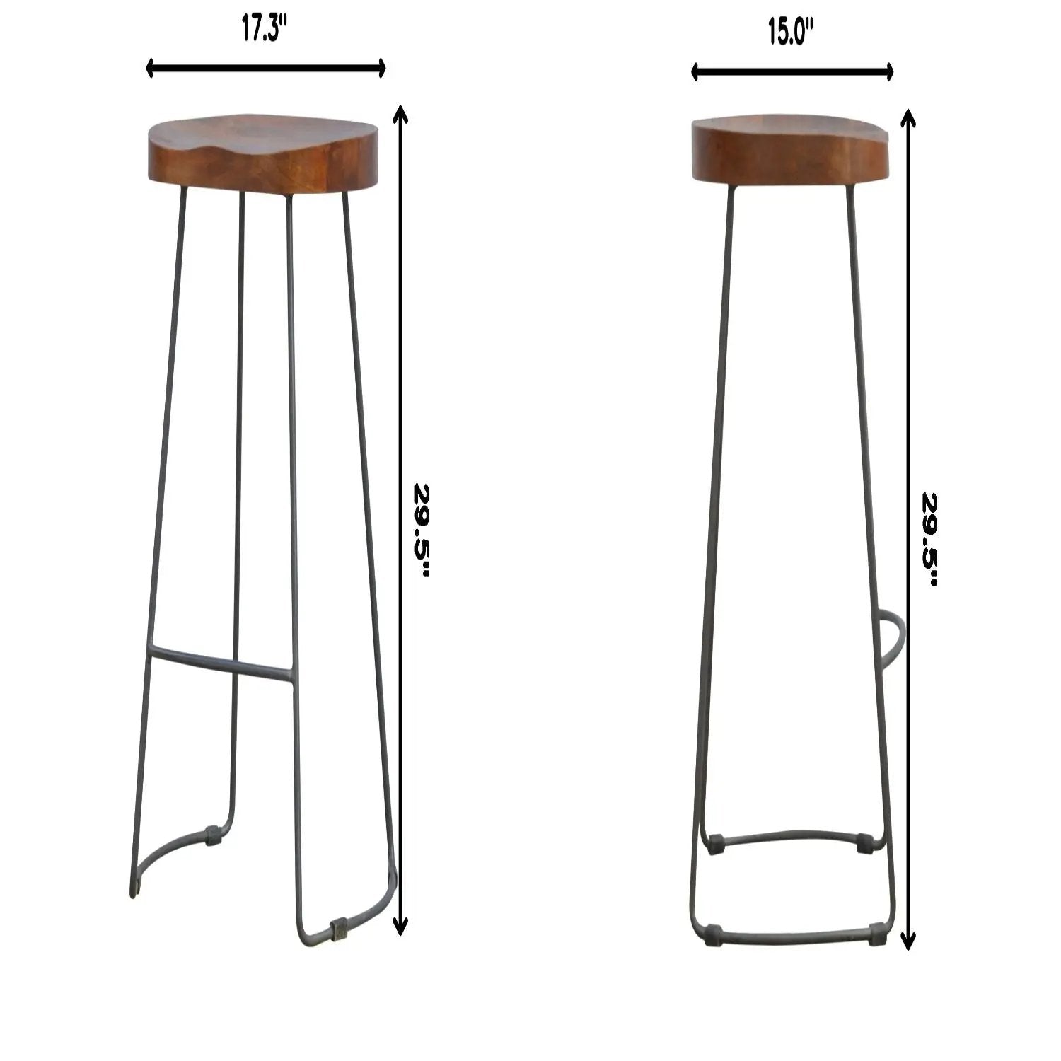 Chunky Bar Stool - Chestnut by Unique Piece Furniture