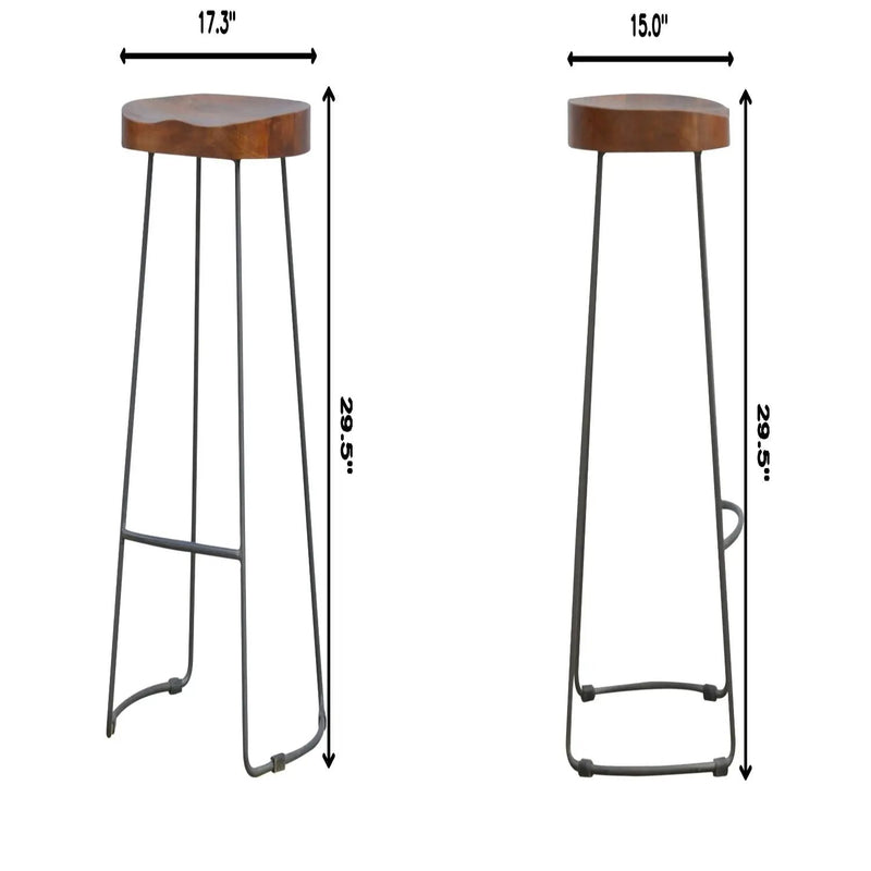 Chunky Bar Stool - Chestnut by Unique Piece Furniture