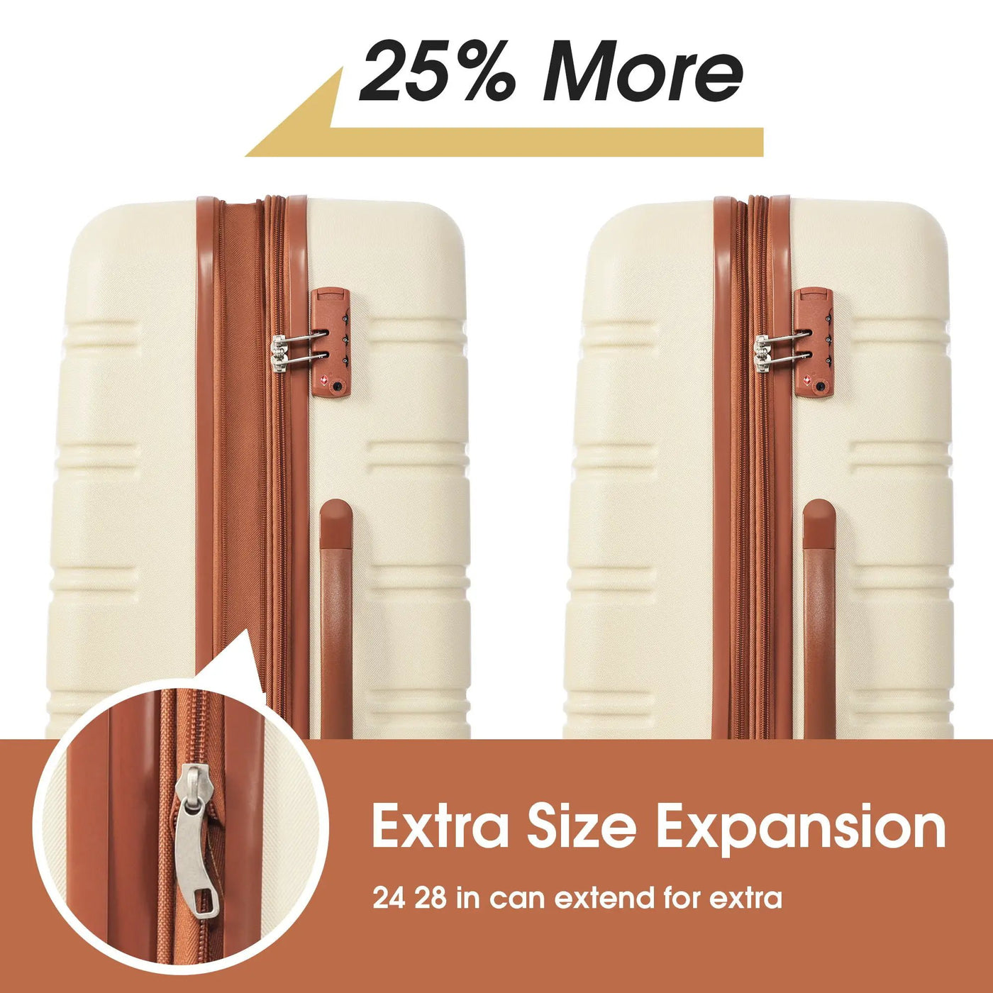 Hardshell Luggage Sets 2 Pieces + Bag Spinner Suitcase With Tsa Lock Lightweight 20" / 24" by HouseOfZazla