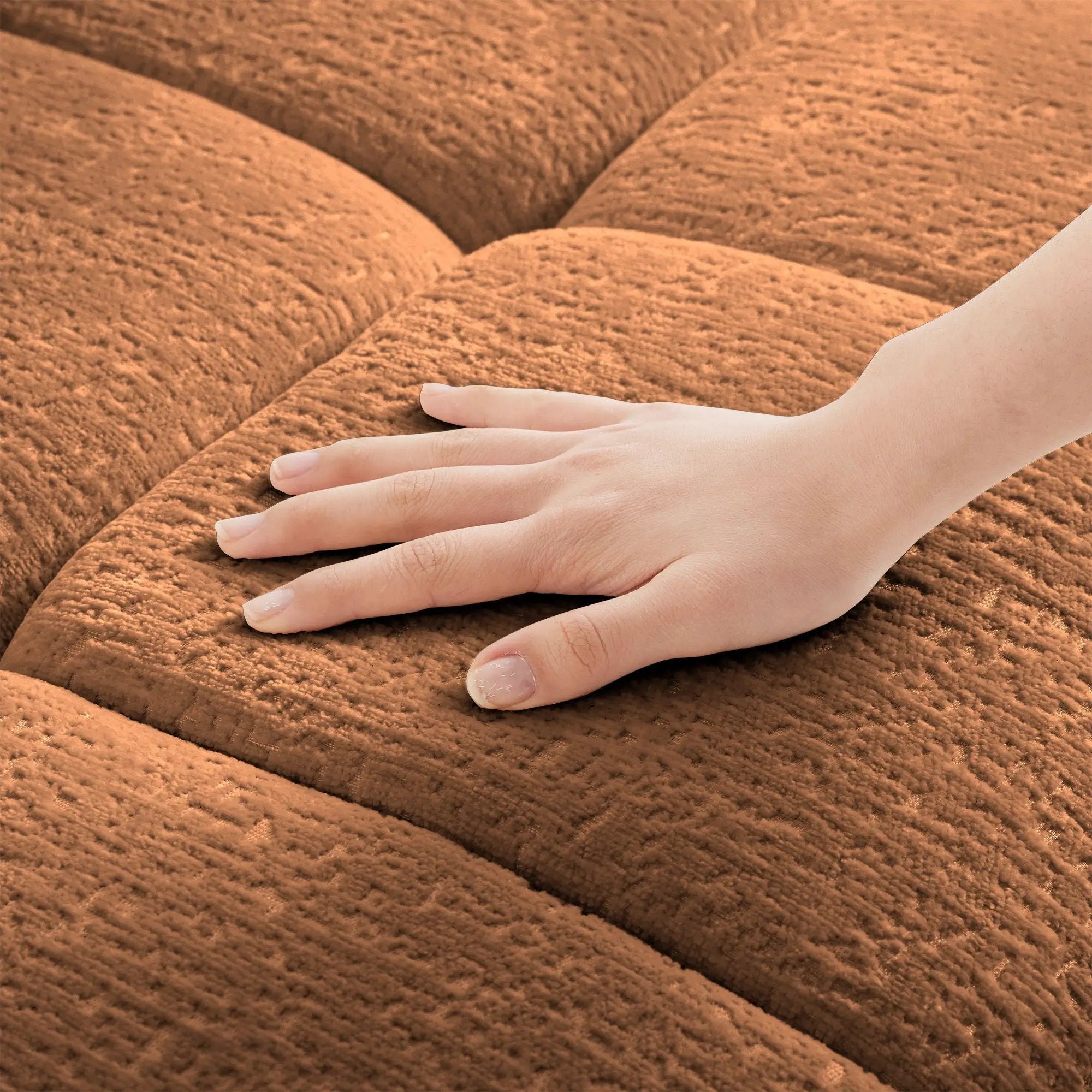 Sofa Set With Ottoman And Pillows, Textured, High Resilience Cushions by HouseOfZazla