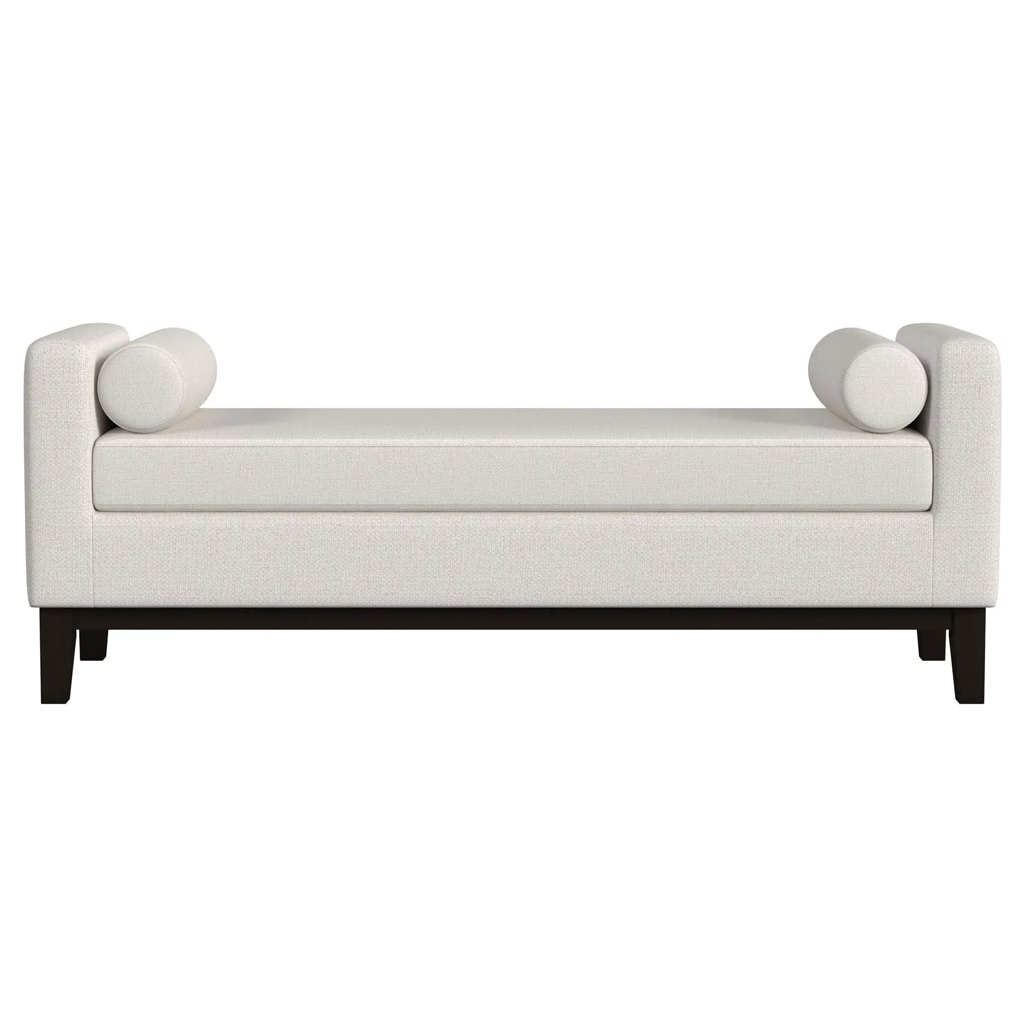 Thomas - Raised Arm Accent Bench - Ivory