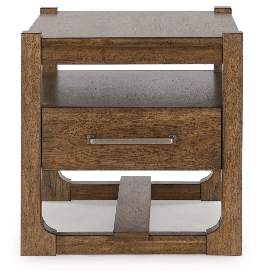 Cabalynn - Square End Table - Light Brown by Unique Piece Furniture