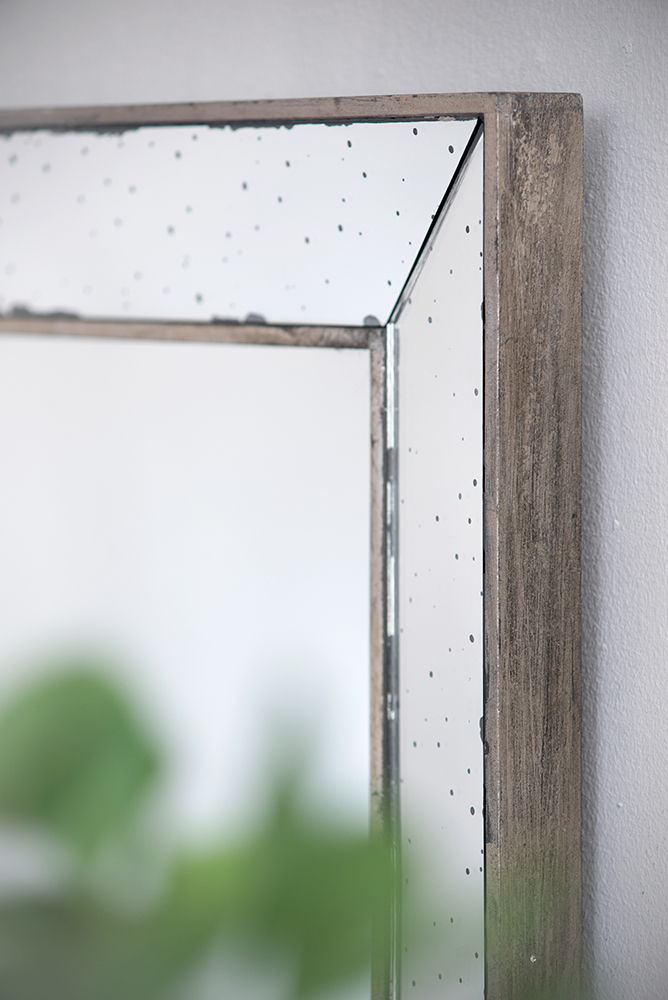 Distressed Accent Mirror, Traditional Style Framed Wall Mirror For Living Room by HouseOfZazla