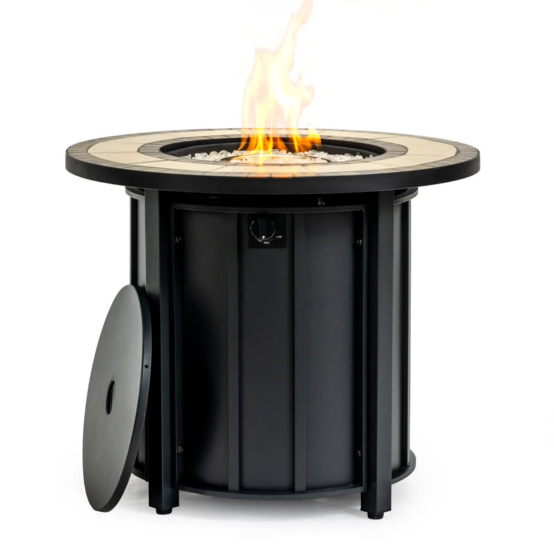 30" Propane Gas Fire Pit Table with Mosaic Ceramic Tabletop by HouseOfZazla