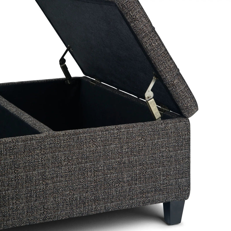 Harrison - Upholstered Coffee Table Storage Ottoman by HouseOfZazla