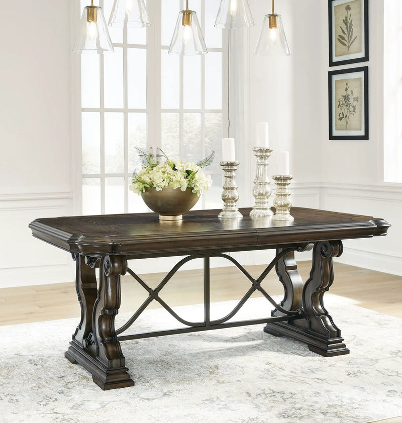 Maylee - Dining Extension Table - Dark Brown by Unique Piece Furniture