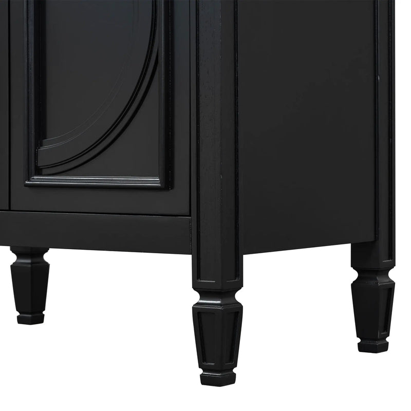 Double Sink Bathroom Vanity Set with Wall Mount Mirror Cabinet by HouseOfZazla