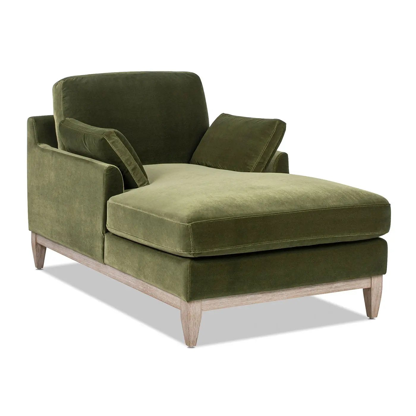 Pasadena - Modern Farmhouse Chaise Lounge Chair - Olive Green by HouseOfZazla