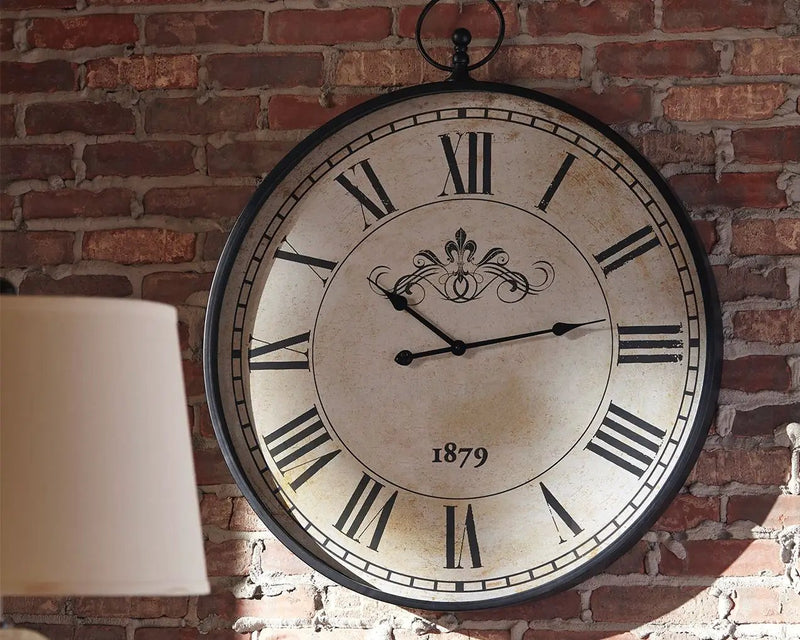 Augustina - Wall Clock - Antique Black by Unique Piece Furniture