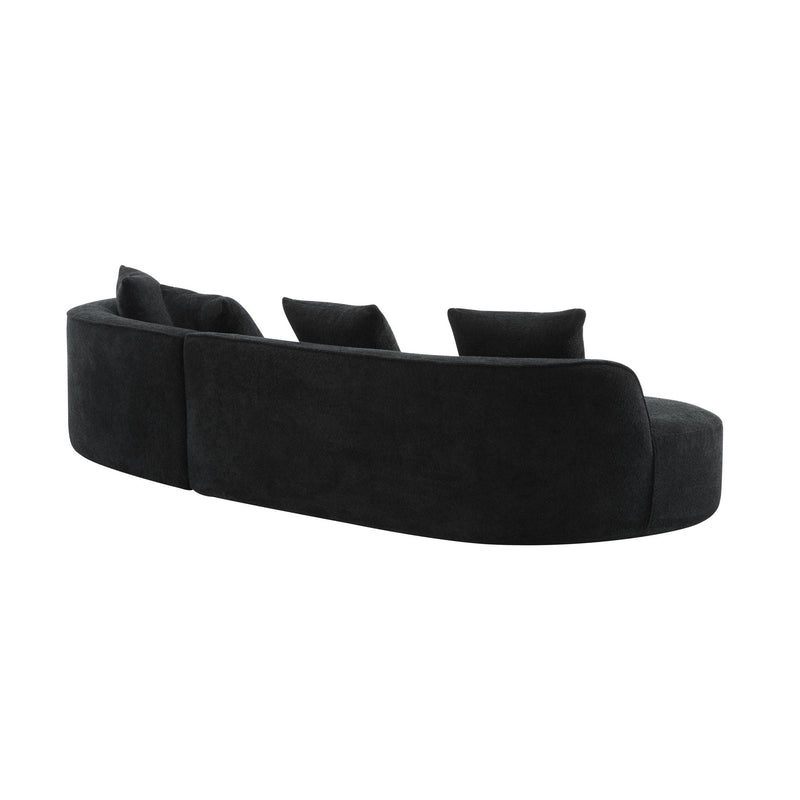 Elegant Curved Sectional Sofa With Full Foam Comfort by HouseOfZazla