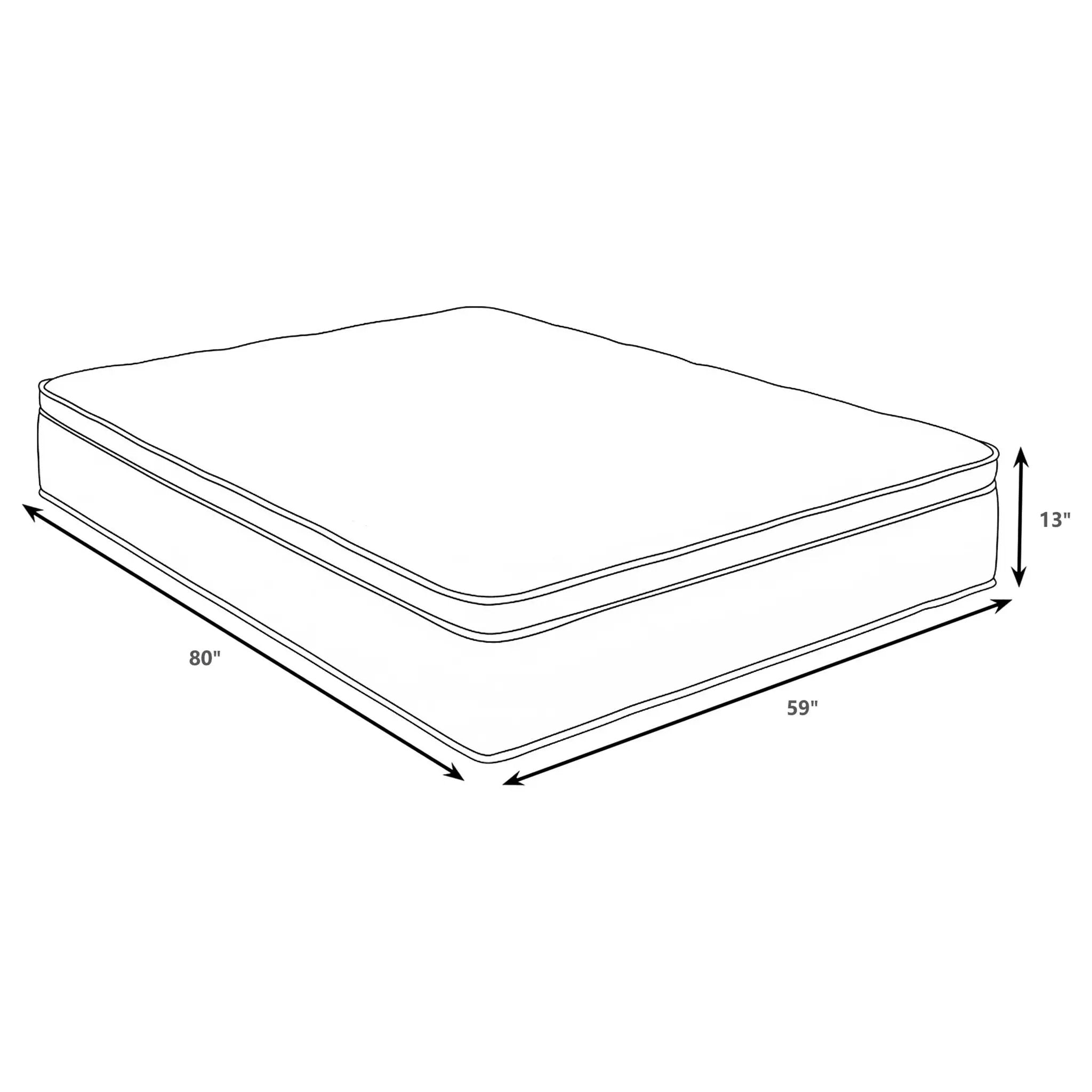 Sommet 13-inch Queen Bamboo Euro Top Memory Foam Hybrid Mattress by Unique Piece Furniture
