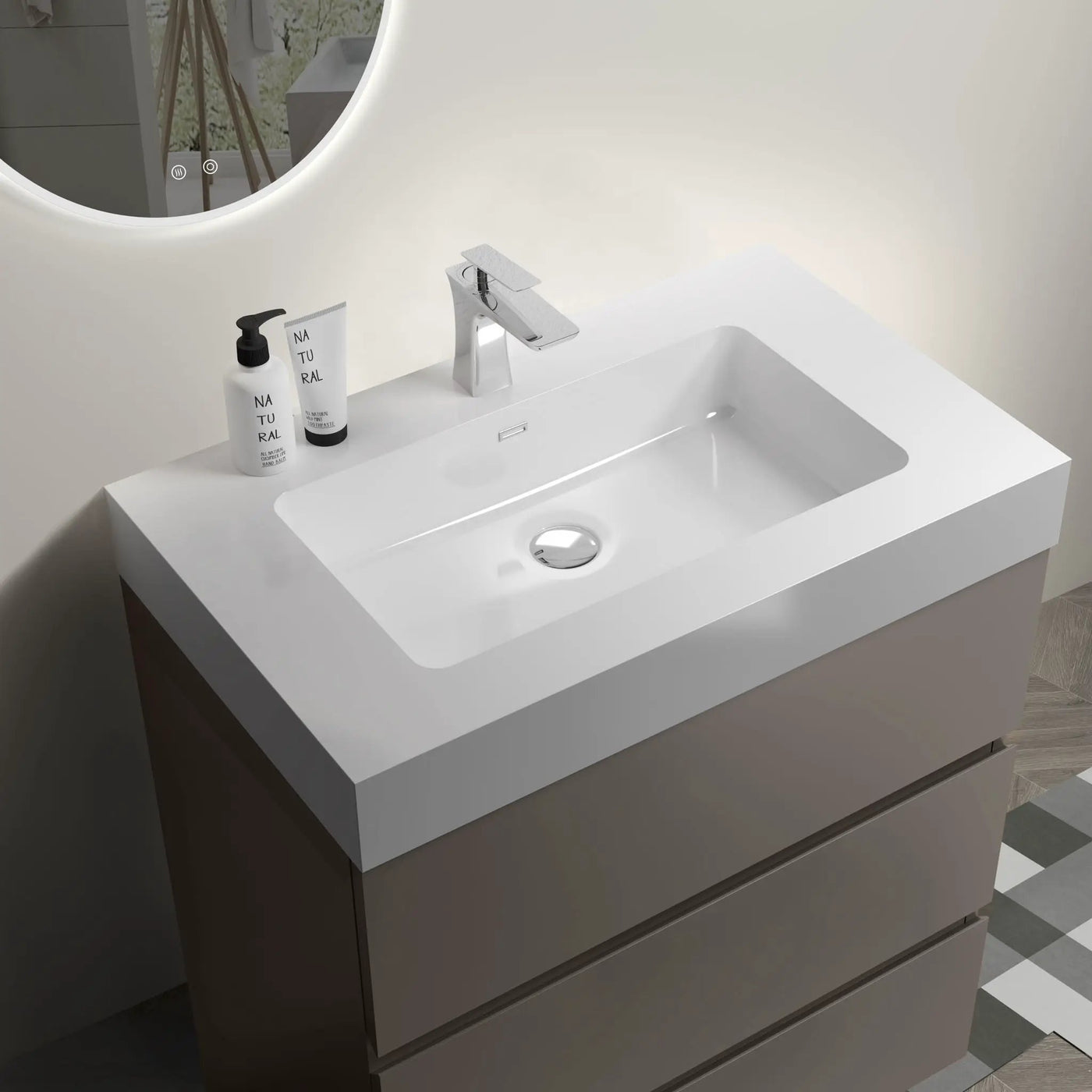 Alice - Bathroom Vanity With Sink, Large Storage Freestanding by Unique Piece Furniture
