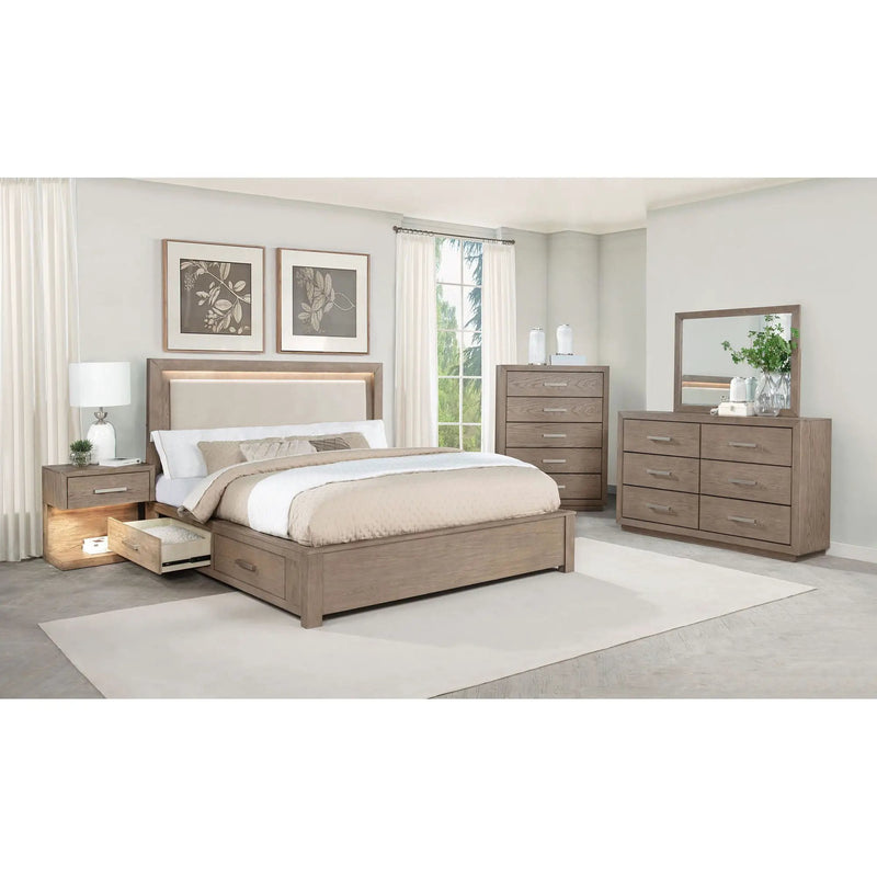 Gibbons Barley - 5 Drawer Bedroom Chest - Brown by HouseOfZazla