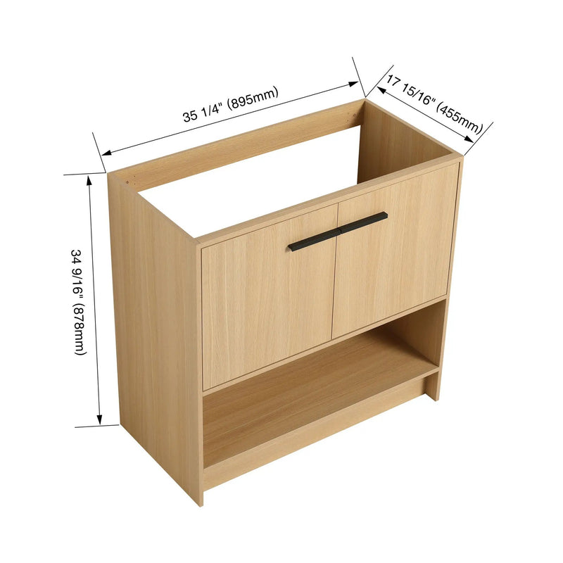 Modern Freestanding Bathroom Vanity With 2 Doors by Unique Piece Furniture