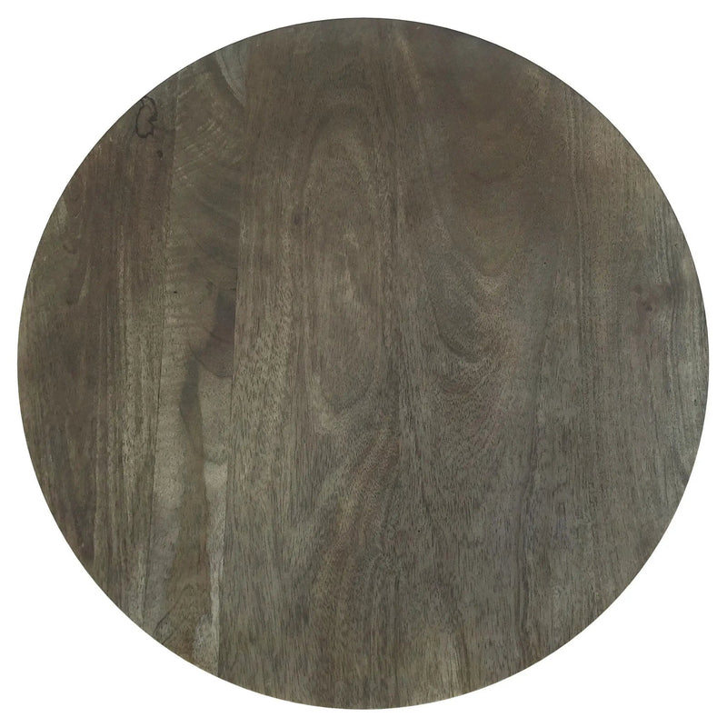 Kinkaid Round Solid Mango Wood End Table Brown by Unique Piece Furniture