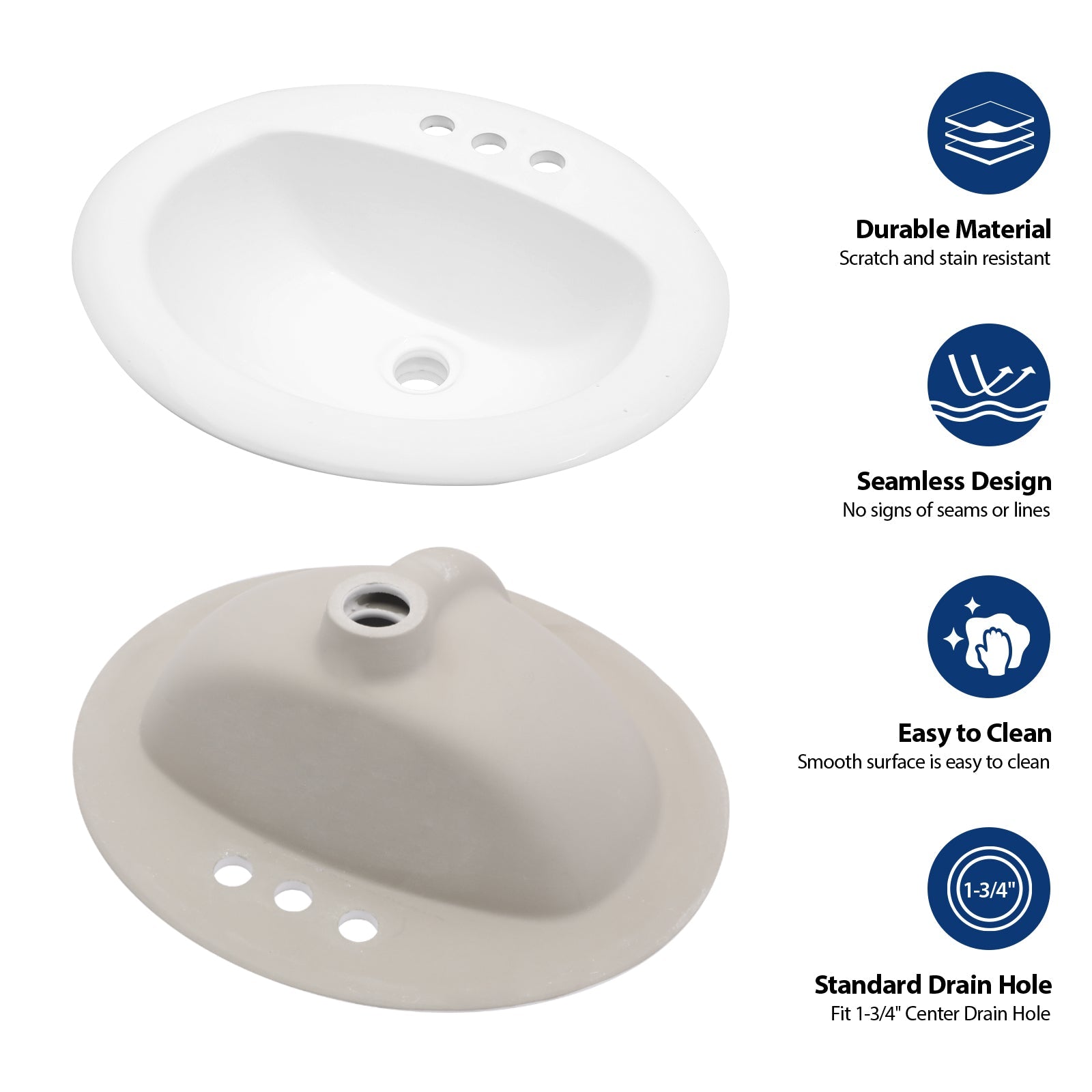20.3 Inch Drop-In Bathroom Sink by HouseOfZazla