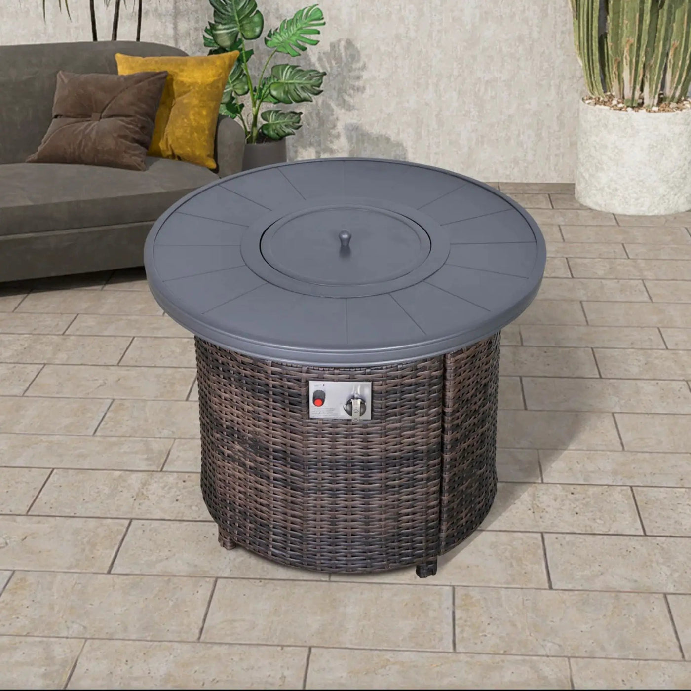 Outdoor Fire Pit Table With Lid by Unique Piece Furniture