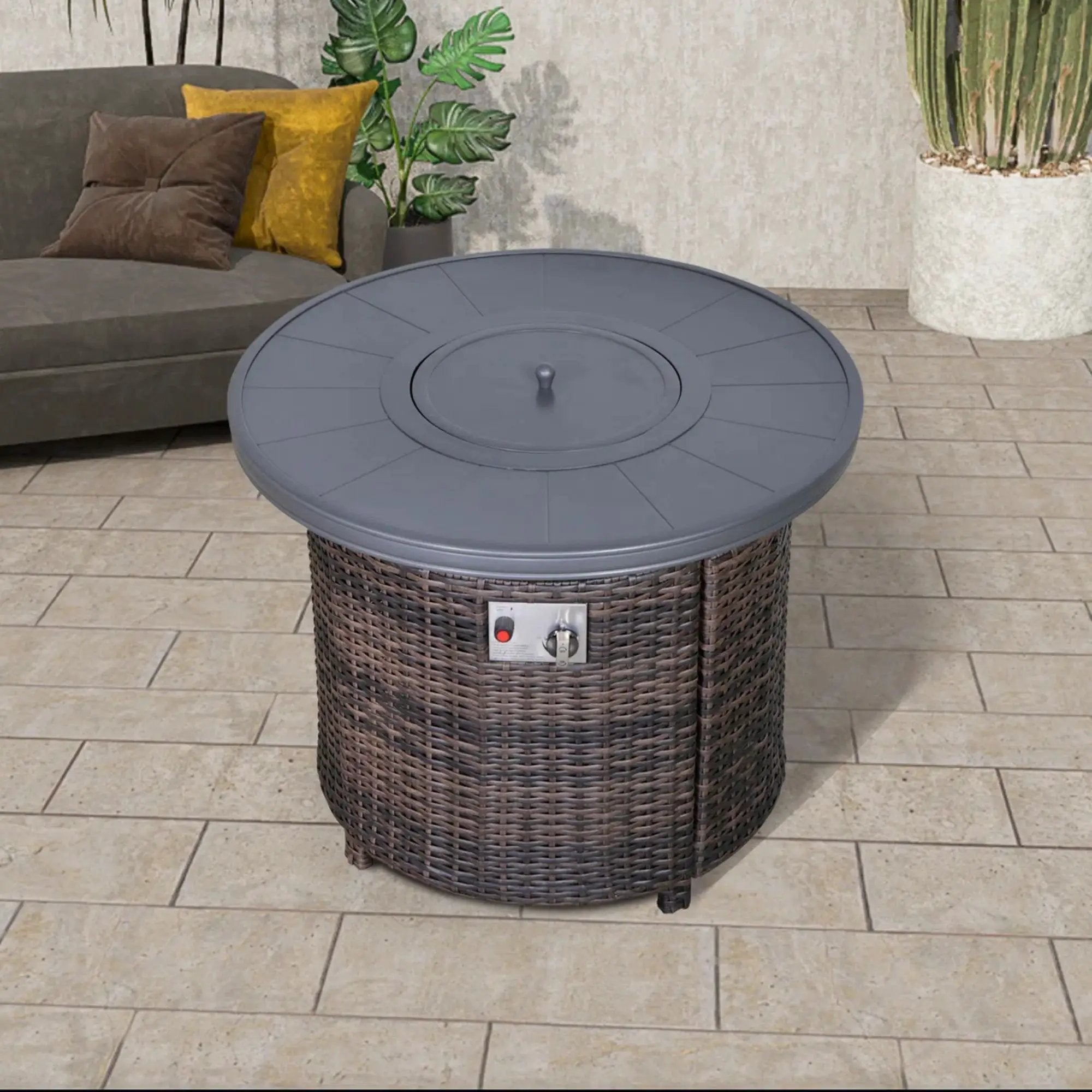 Outdoor Fire Pit Table With Lid by Unique Piece Furniture