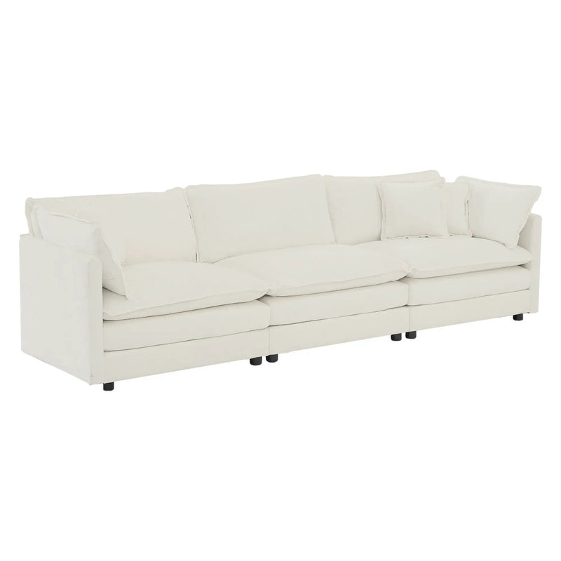 Sofa Set of 2 Chenille Couch, 2+3 Seater Sofa Set Deep Seat Sofa by HouseOfZazla