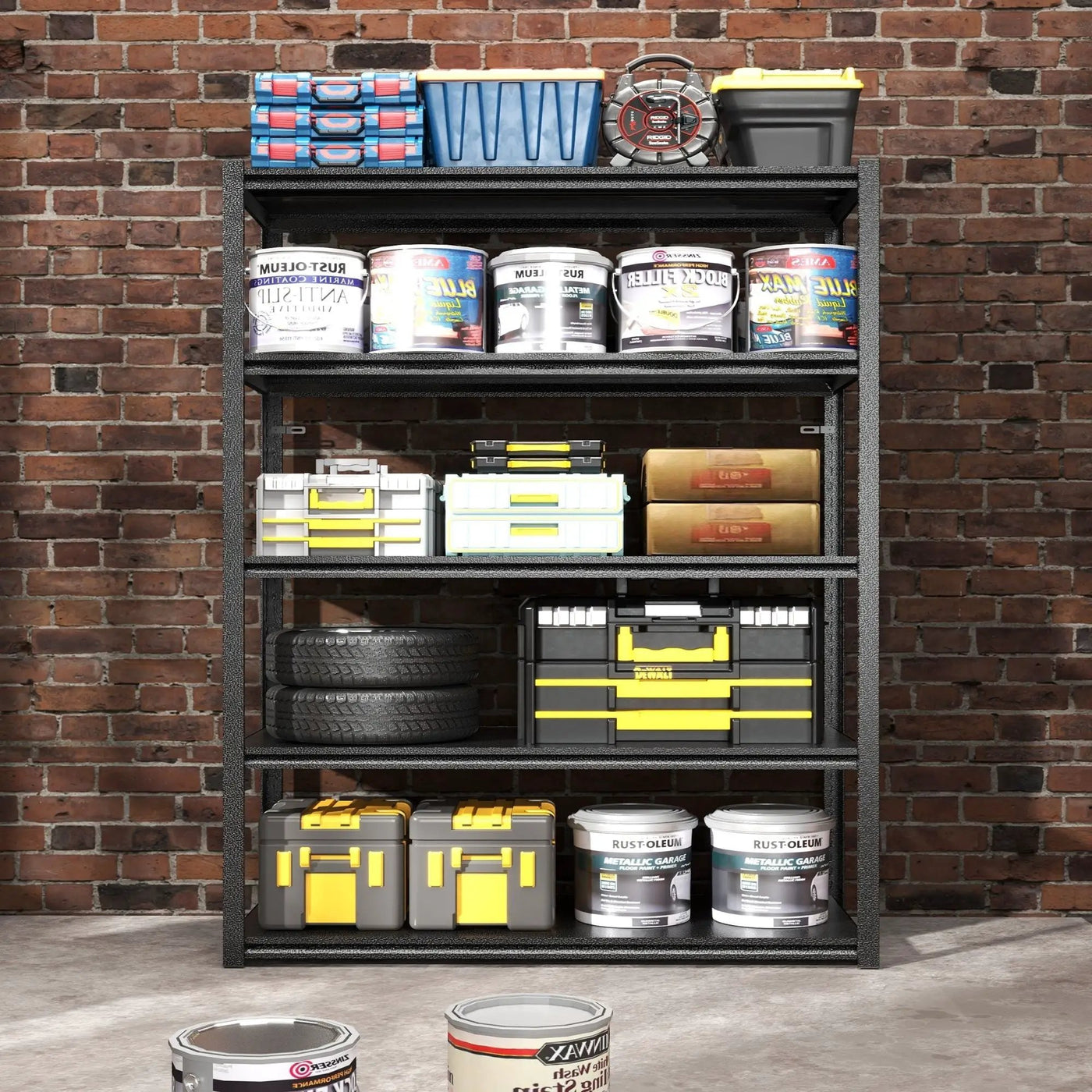 Industrial Heavy Duty Metal Garage Shelving Unit, Adjustable Storage Rack by HouseOfZazla