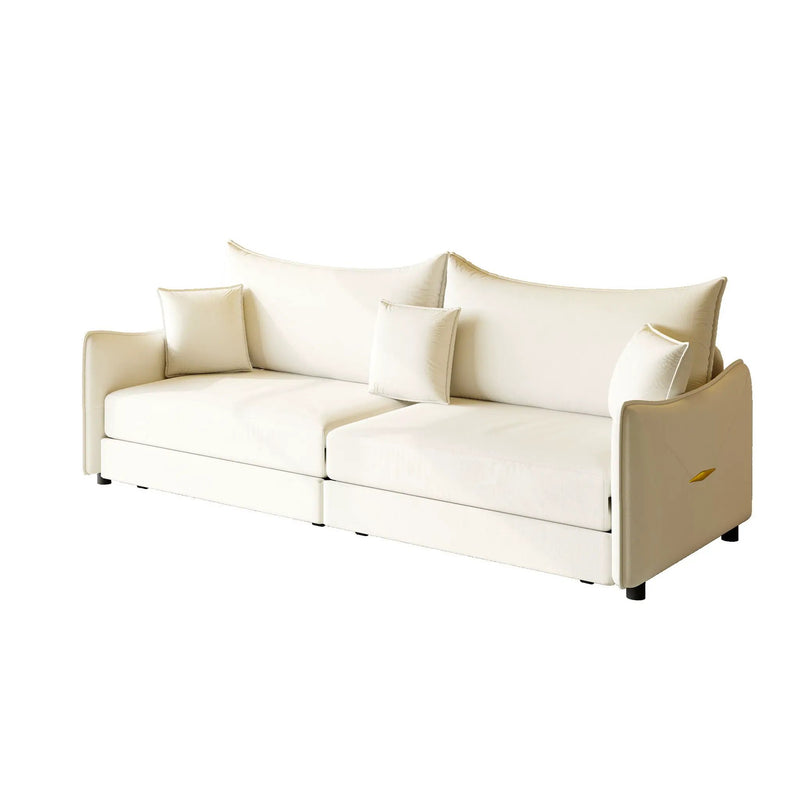 King Pull Out Sofa Bed, 3-In-1 Convertible Bed With 3 Pillows by HouseOfZazla