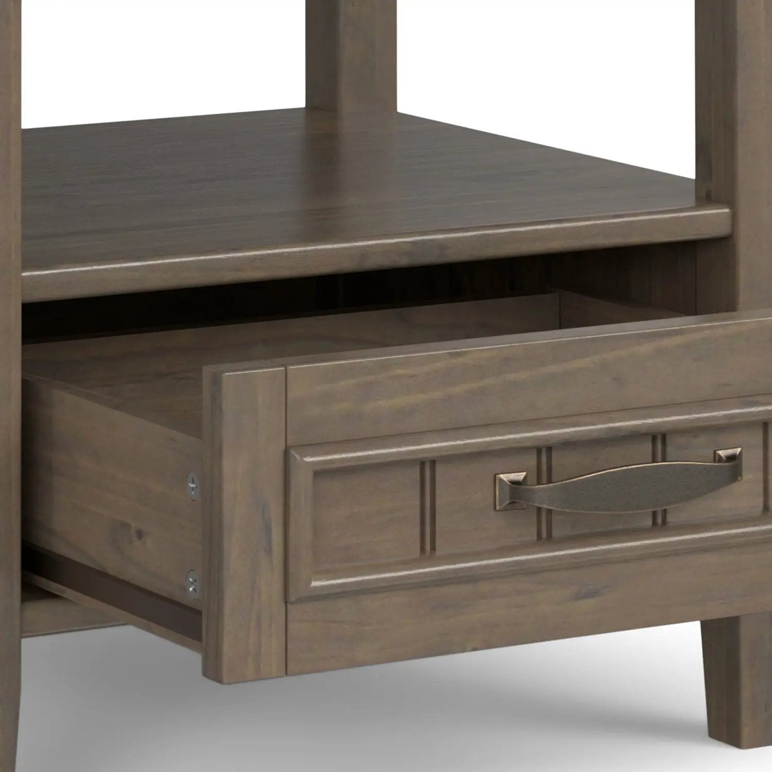 Lev - End Table With Bottom Drawer - Smoky Brown by Unique Piece Furniture