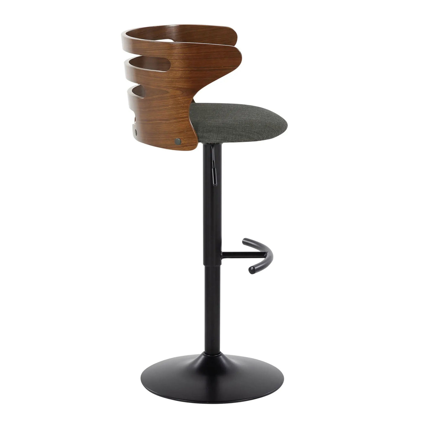 Cosi - Mid Century Modern Adjustable Barstool With Swivel With Rounded T Footrest (Set of 2) by Unique Piece Furniture