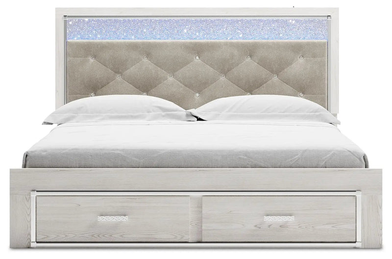 Altyra - King Upholstered Storage Bed - White by Unique Piece Furniture