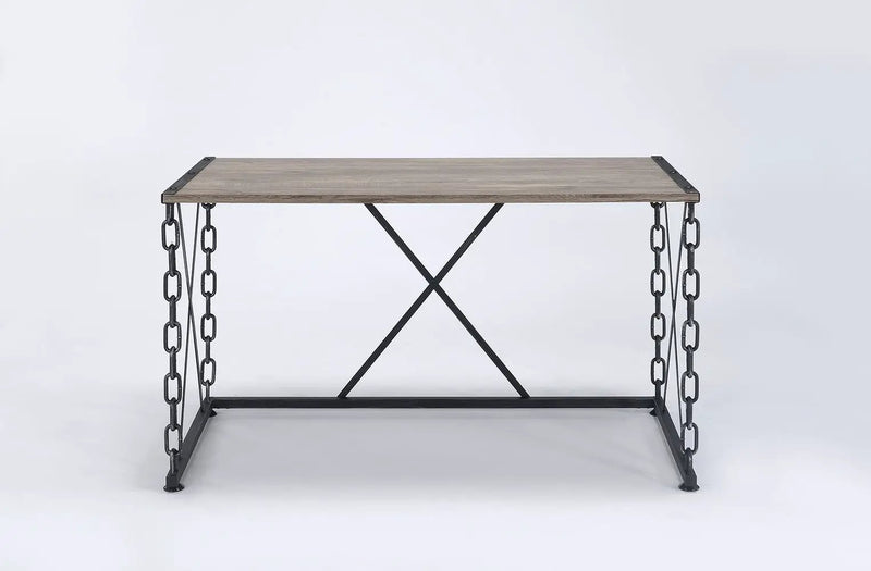Jodie - Console Table (Same 92248) - Rustic Oak & Antique Black by Unique Piece Furniture