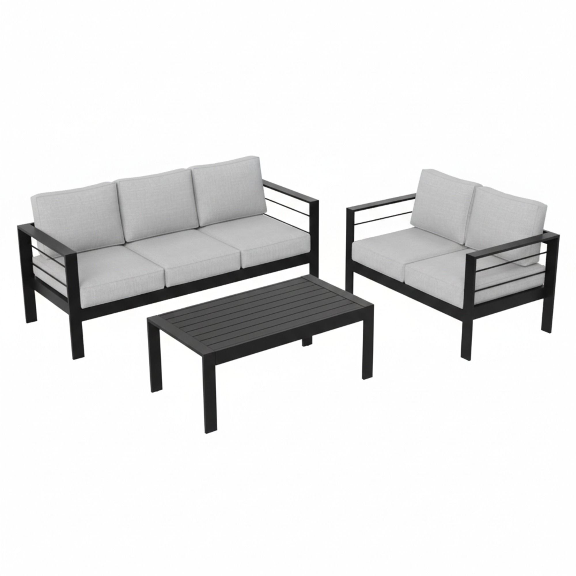 Outdoor Patio Set, All-Weather With Thick Cushions by HouseOfZazla