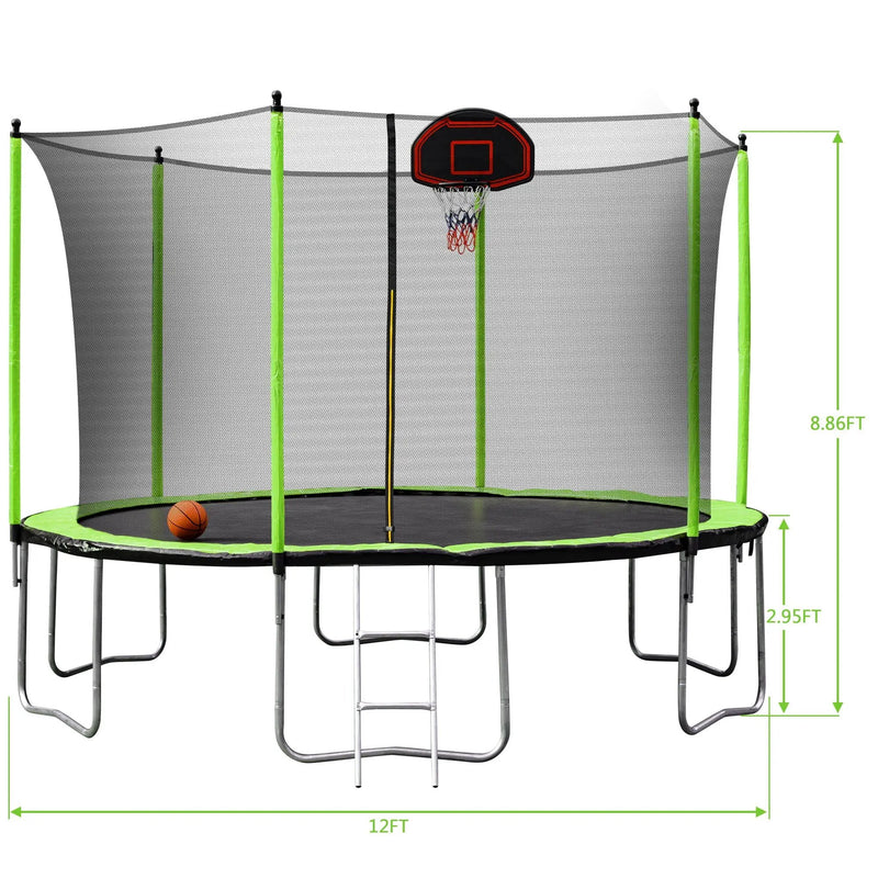 12Ft Trampoline 2023 - Green by HouseOfZazla