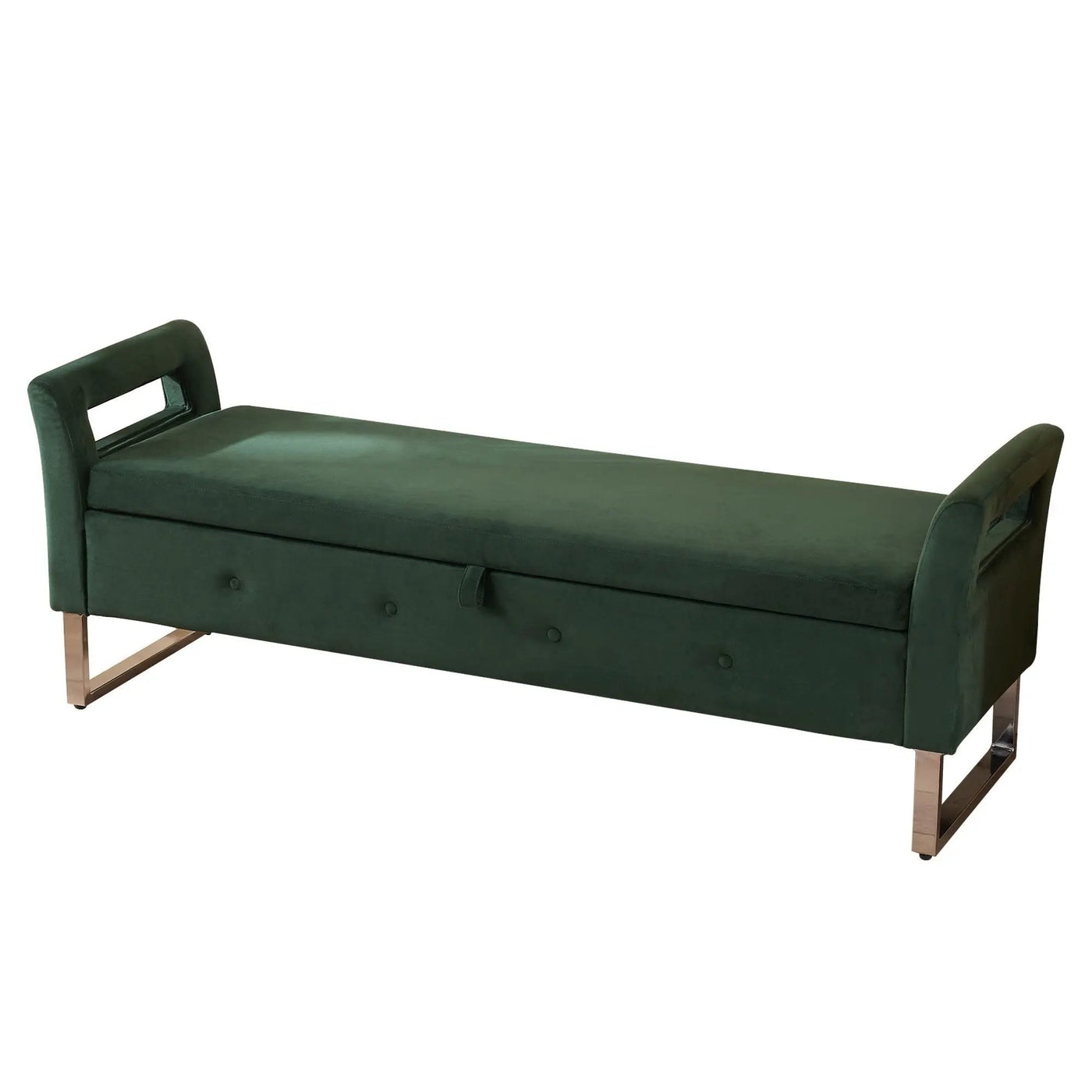 Wide Storage Soft Ottoman Bench With Armrests by Unique Piece Furniture