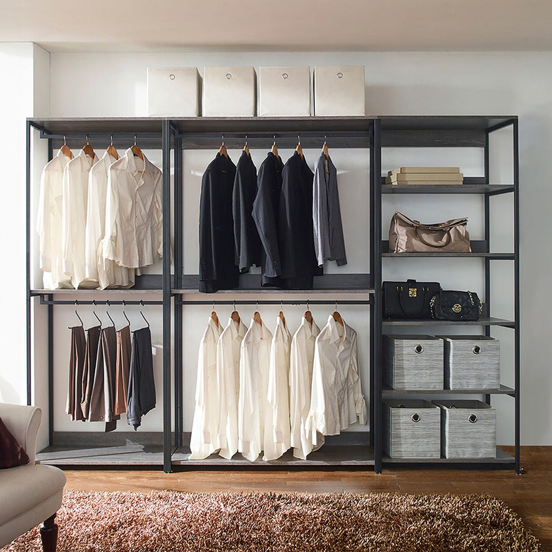 Monica - Walk-In Closet System With Spacious Drawer - Gray by HouseOfZazla