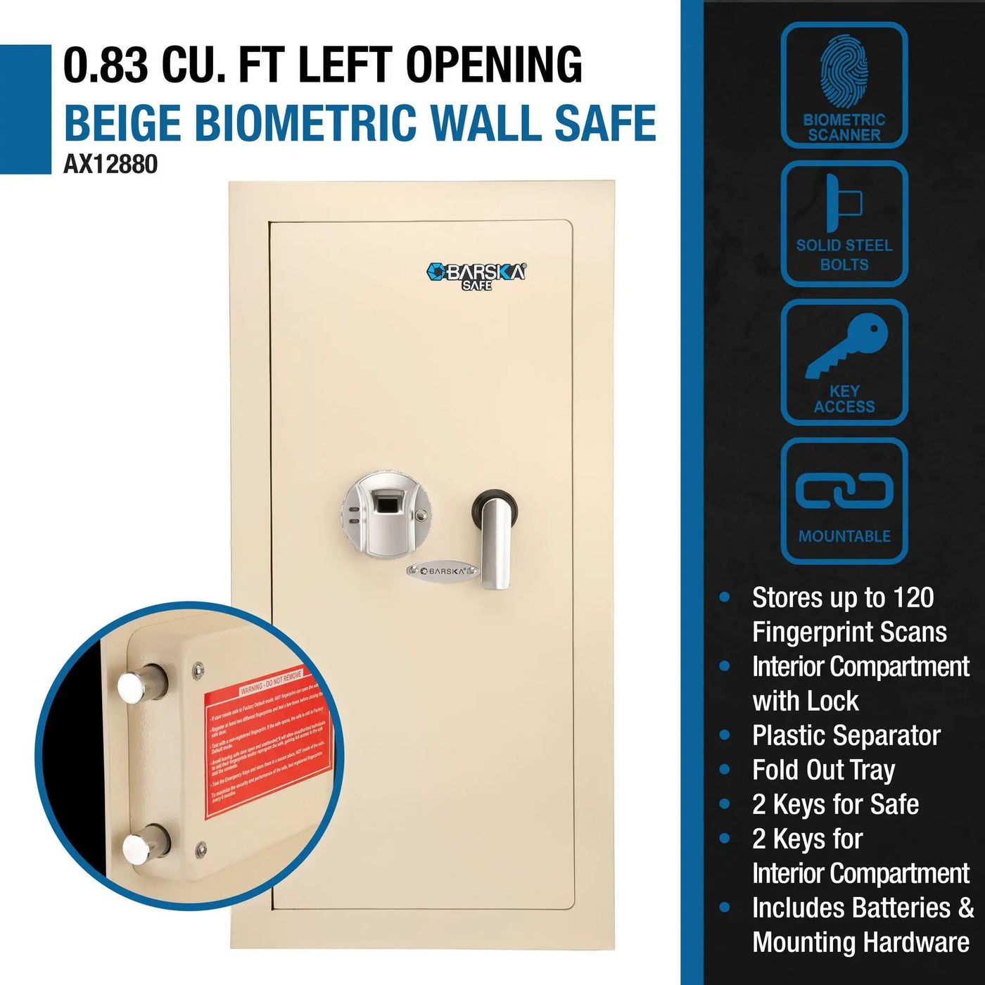 Durable Biometric Wall Safe by HouseOfZazla