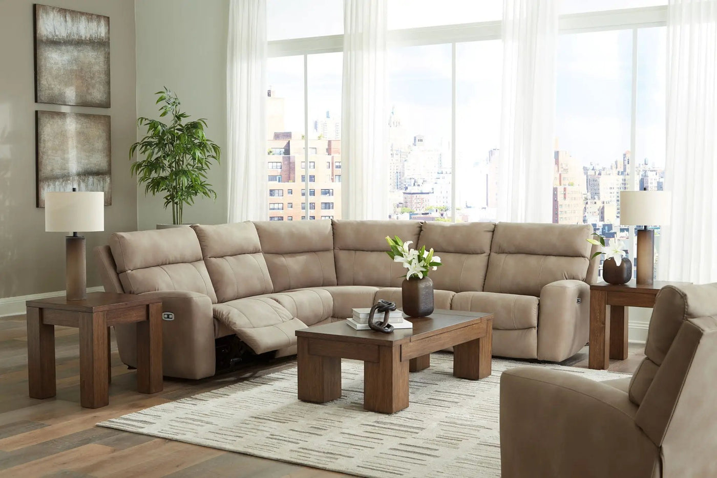 Next-Gen Durapella - Power Reclining Sectional Set by Unique Piece Furniture