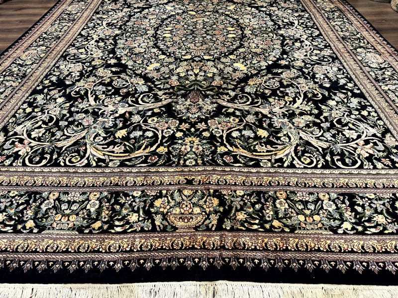 Pak Persian Rug 10x14, Elegant Floral Carpet, Fine 225 KPSI by Jewel Rugs