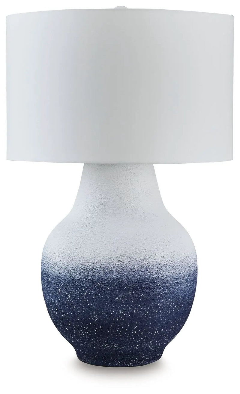 Dashland - Metal Table Lamp - White / Navy by Unique Piece Furniture