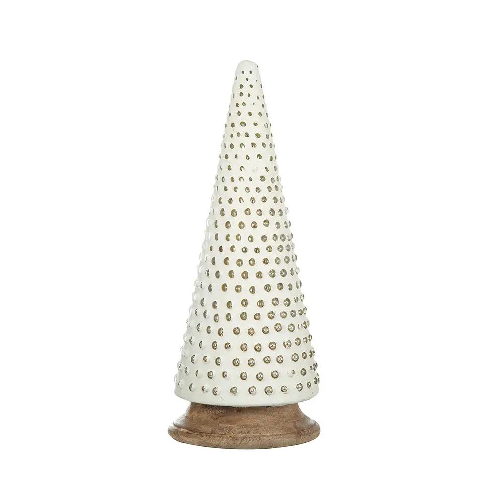 D6.7x18" Glass Christmas Cone Tree Decoration by HouseOfZazla