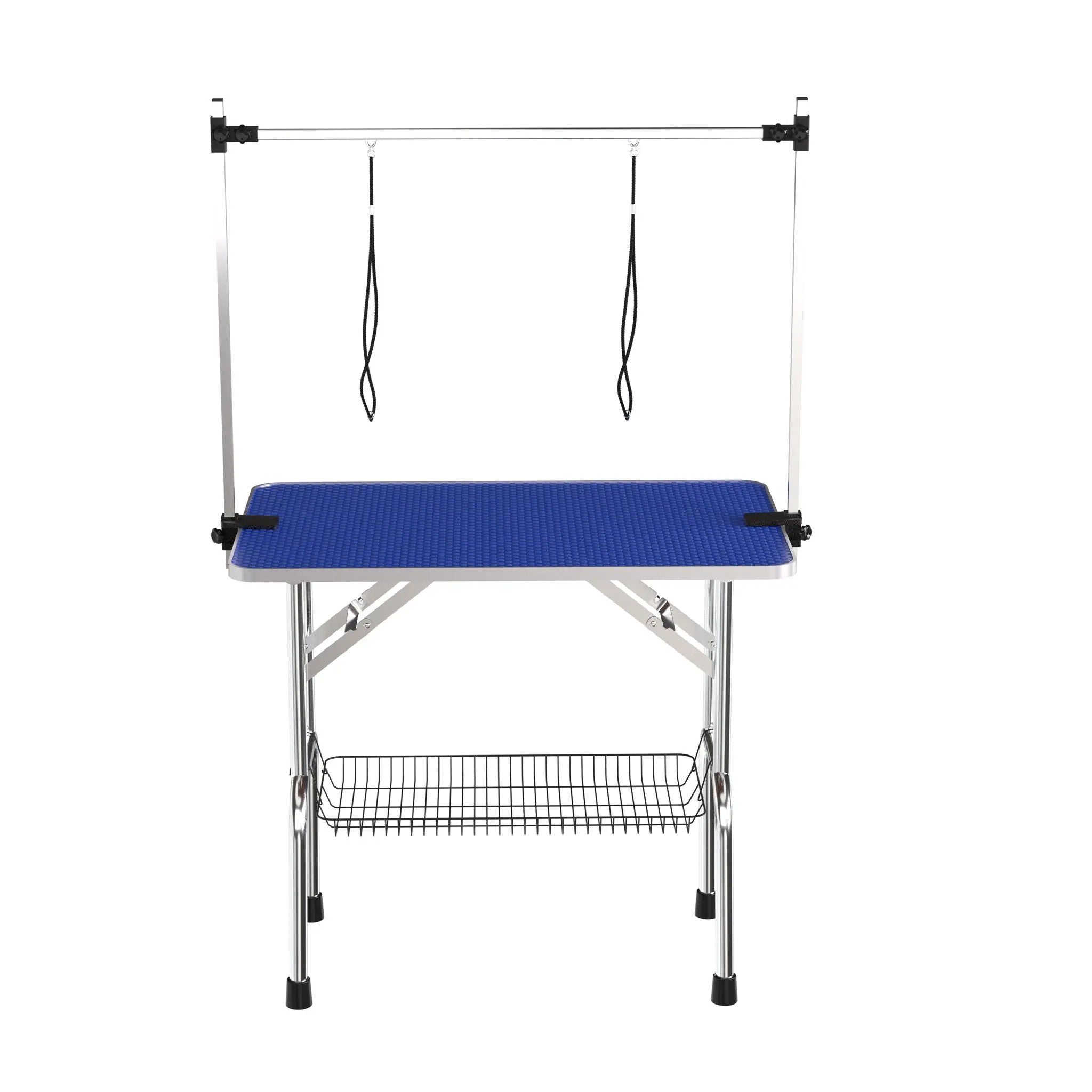 Large Size Grooming Table For Pet Dog And Cat With Adjustable Arm And Clamps Large Heavy Duty Animal Grooming Table - Blue by HouseOfZazla
