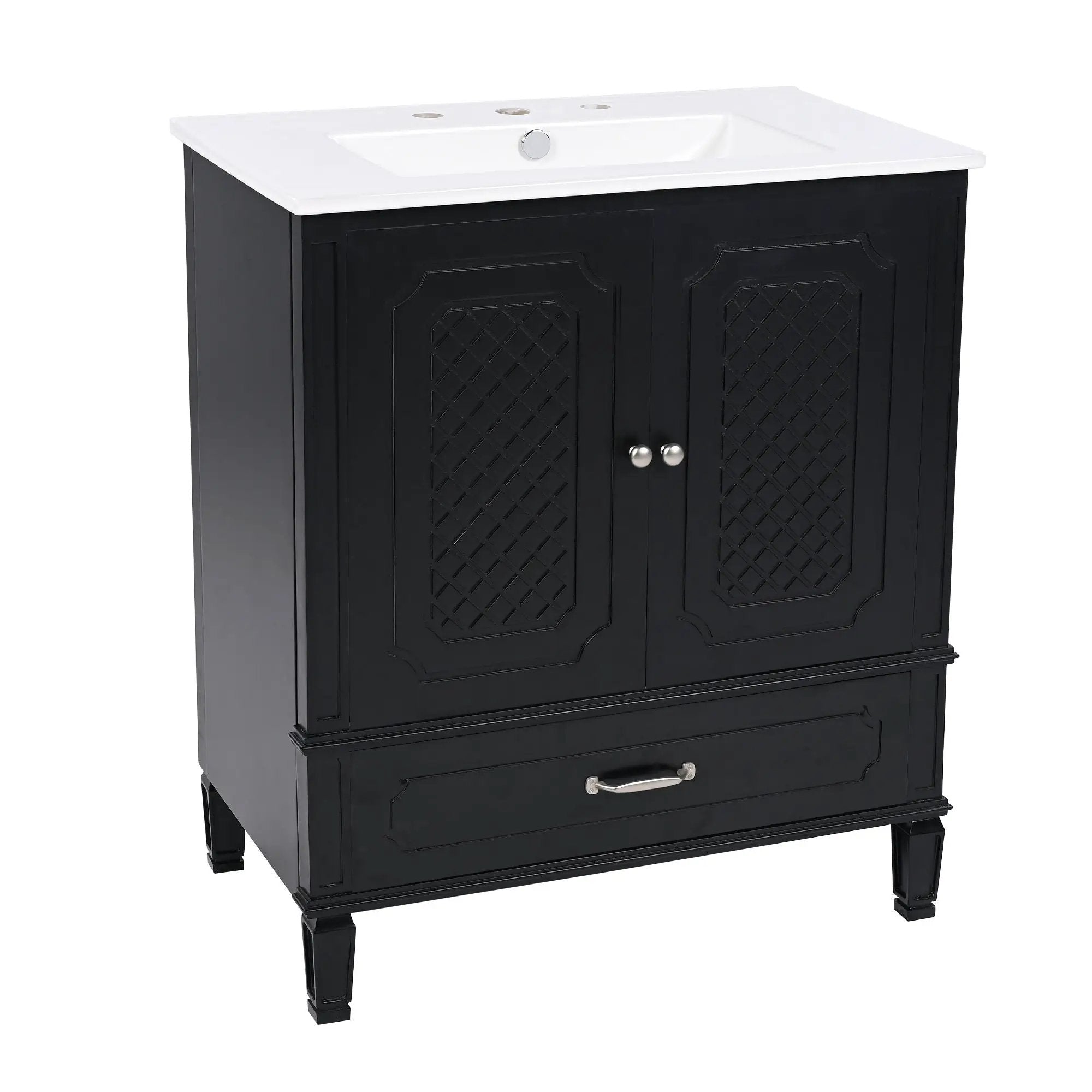 Bathroom Vanity With Sink, Soft Closing Door, Multi Functional Storage by HouseOfZazla