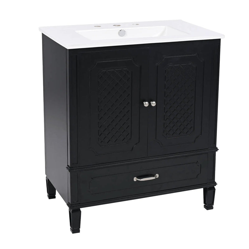 Bathroom Vanity With Sink, Soft Closing Door, Multi Functional Storage by HouseOfZazla