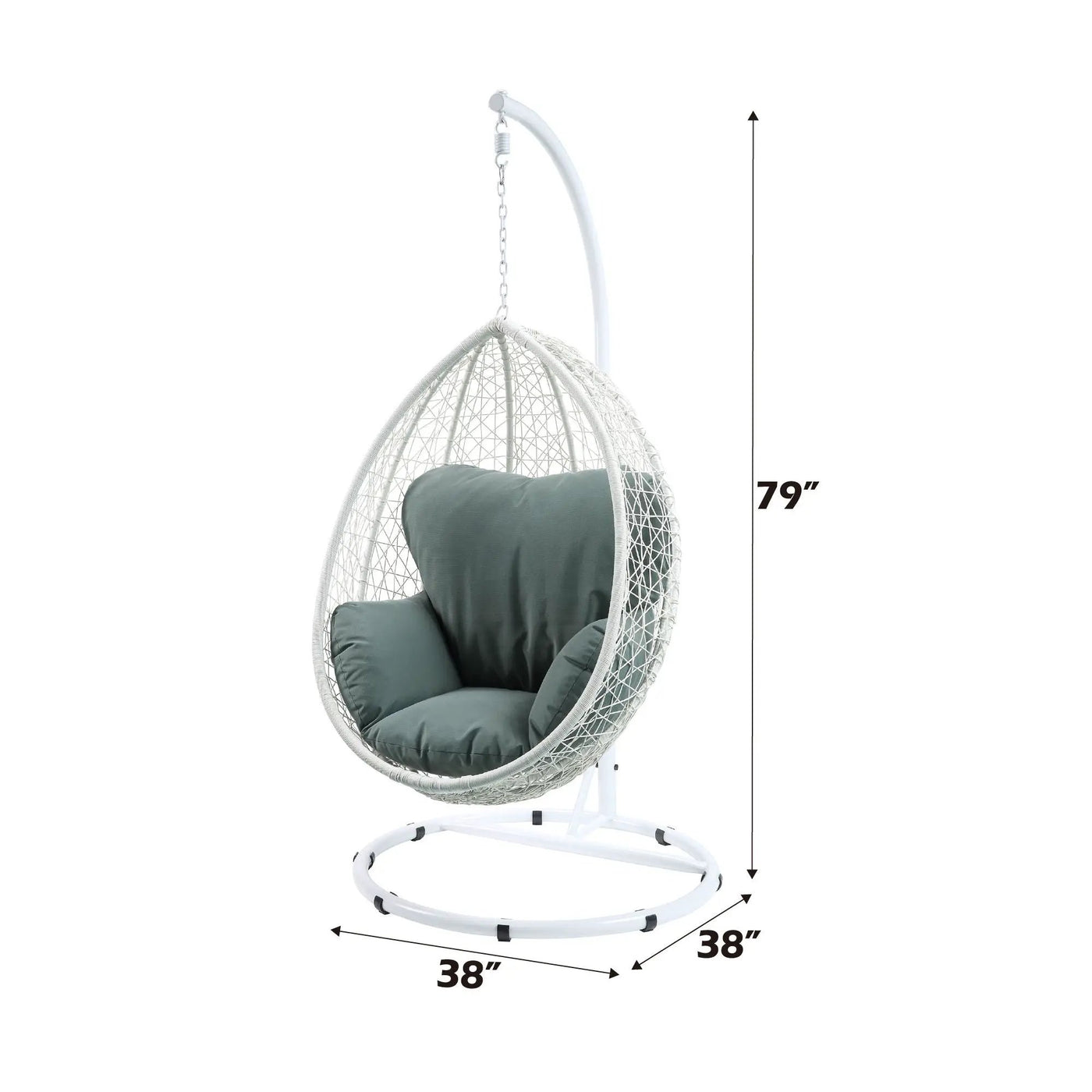 Simona - Patio Swing Chair with Stand by Unique Piece Furniture
