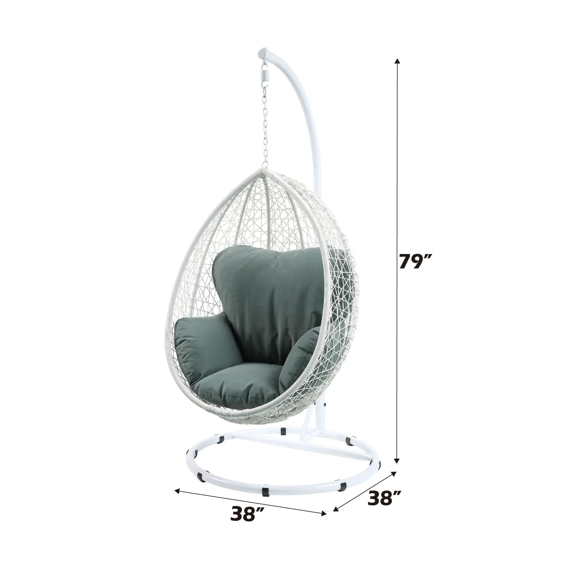 Simona - Patio Swing Chair with Stand by Unique Piece Furniture