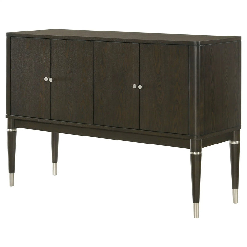 Reseda 4-door Dining Sideboard Server with Shelves Ash Brown by Unique Piece Furniture