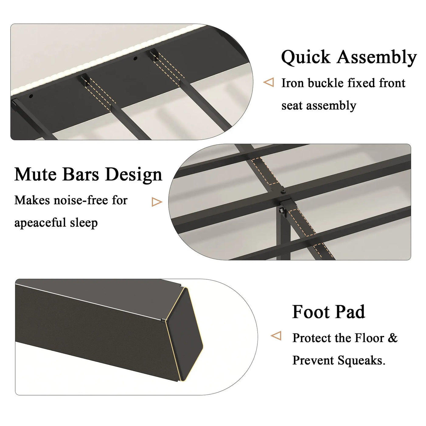 Platform Bed With Metal Frame And Charging Station by Unique Piece Furniture